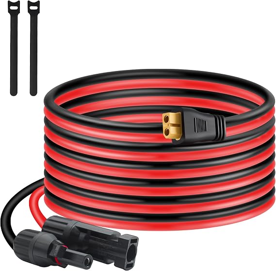 12AWG Solar to XT60 Extension Cable, 10FT Solar to XT60 Connector