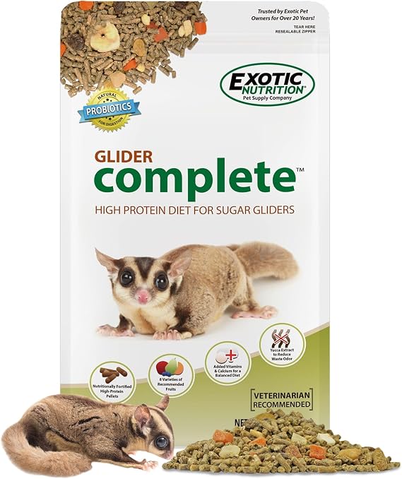Glider Complete 5 lb | Natural Fruit Bits | Sugar Glider Food
