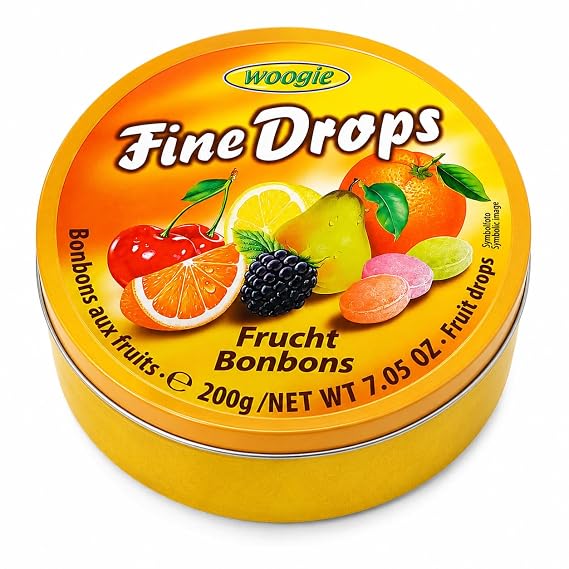 WOOGIE Fine Drops Fruit Mix Candies 200g