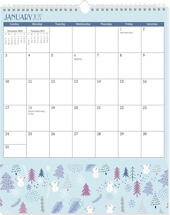 GuassLee 2027 Wall Calendar 12 Month with Pocket, 11.5" x 14"