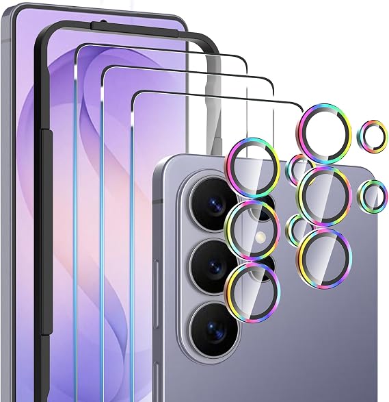 Anoowkoa 3 Pack for Samsung Galaxy S26 Ultra Screen Protector & 2 Pack S26 Ultra Camera Lens Protector Tempered Glass.9H Hardness.Bubble-free.Support Fingerprint Unlock.Easy Installation