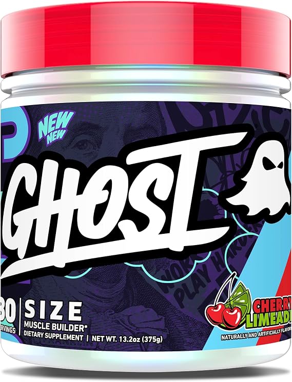 GHOST Size Muscle Builder Dietary Supplement with Creatine, Cherry Limeade