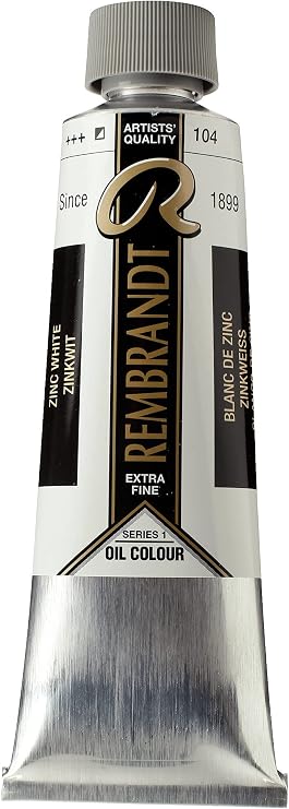 Rembrandt Oil Colour Tube 150 ml Zinc white (safflower oil) 104 (01071042)