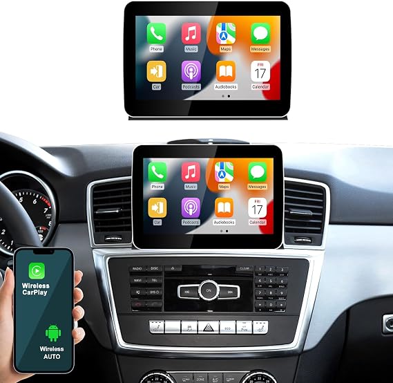 9.33" CarPlay Screen Android Auto for Mercedes Benz M Class W166 ML250 ML350 2012-2015 Years with NTG 4.5, Car Stereo Multimedia Radio Receiver Navigation GPS (8+128GB)