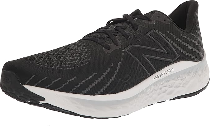 New Balance Men's Fresh Foam X Vongo V5 Running Shoe, Black/Phantom/Steel, 8.5 Wide US