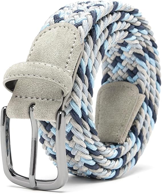 Fabio Valenti Men's Stretch Belt Woven Braided Belt 1 3/8 for Golf Pants
