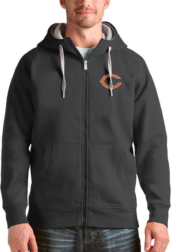 Antigua New York Jets Victory Full-Zip Hoodie - Black
