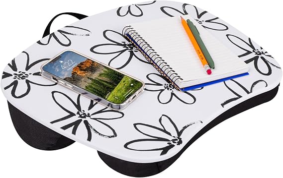 LAPGEAR MyStyle Lap Desk Brushed Flower, Fits 15.6 Laptops