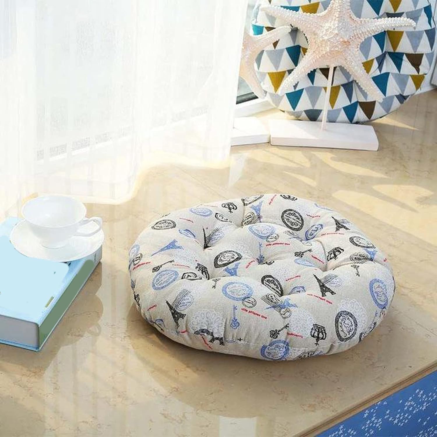 Seat Cushion for Back Pain Japan Cattail Hassock Chair Pad Round Thickened Tatami Prayer Mat Pouf Futon
