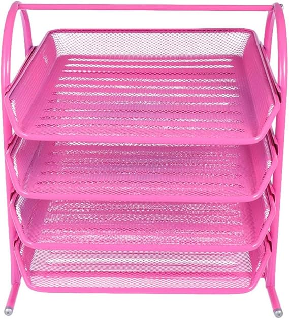 Magazine rack 1Pc File Document Stand Rack Desktop Storage Rack File Holder Organizer Office Supplies for Home School(Rosy，Blue, silver) Desktop manager (Color : A)
