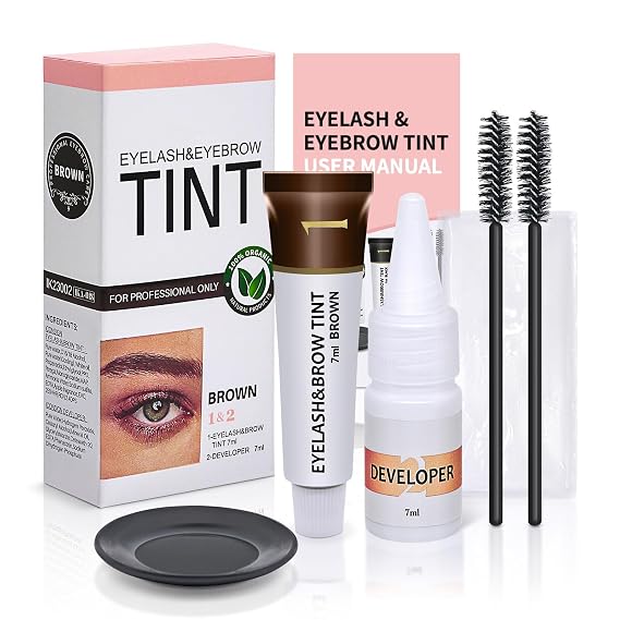 Eyebrow & Eyelash Color Kit, Professional Lash & Brow Color Kit, 7ml, Brown