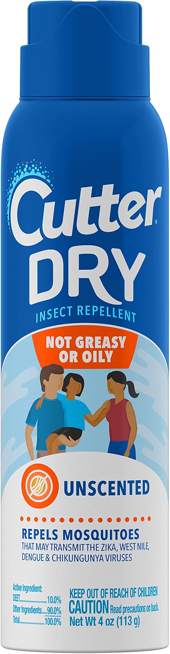 Cutter Dry Mosquito & Insect Repellent Bug Spray 4 Oz