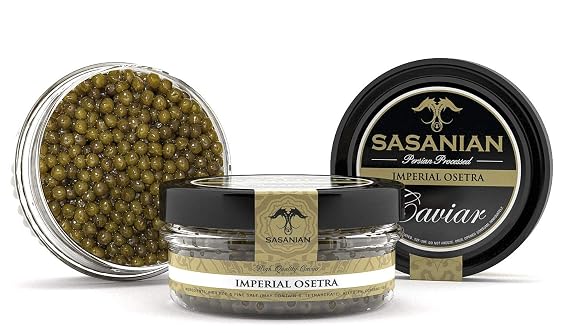 OVERNIGHT! Fresh Imperial Golden Osetra Caviar - Malossol 2 Oz