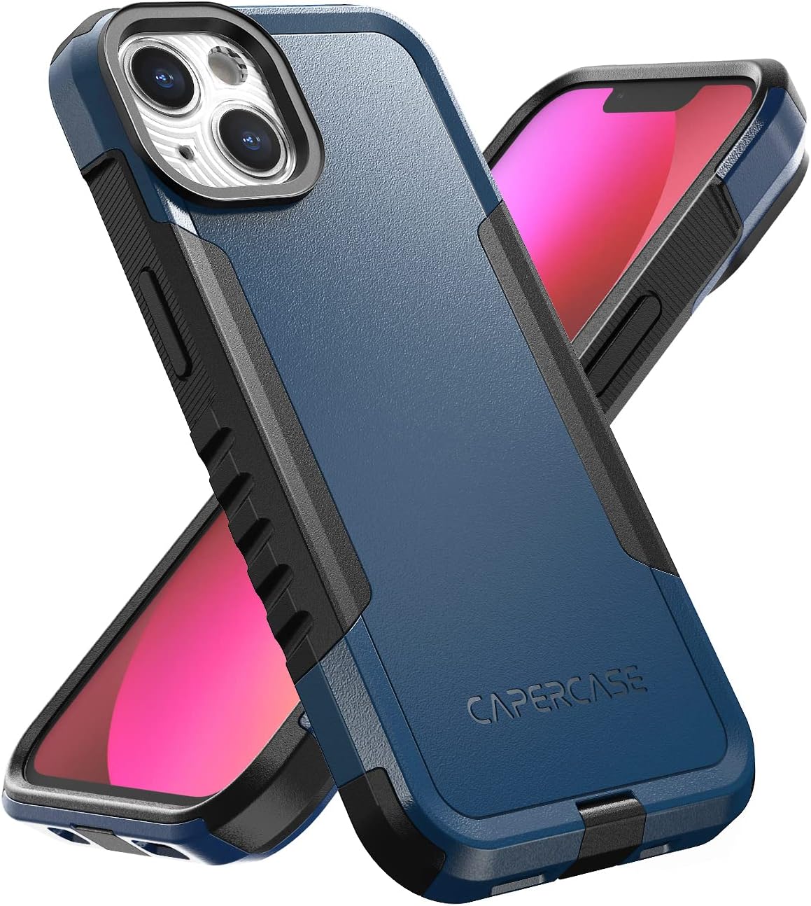 Rugged Shockproof Case for iPhone 13 6.1 inch 2021, [Military Grade Anti-Drop] Heavy-Duty Tough Slim Fit Lightweight Protective Phone Case, Blue
