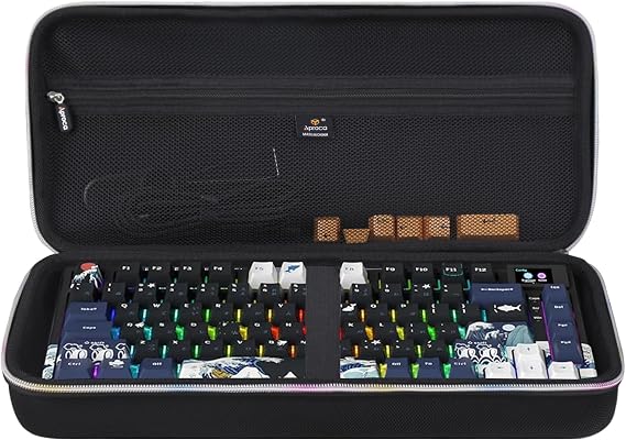 Aproca Case Compatible with Womier SK80 75% Keyboard/ARZOPA 75% Mechanical Gaming Keyboard, Portable Storage Bag for Accessories -Black (Case Only)