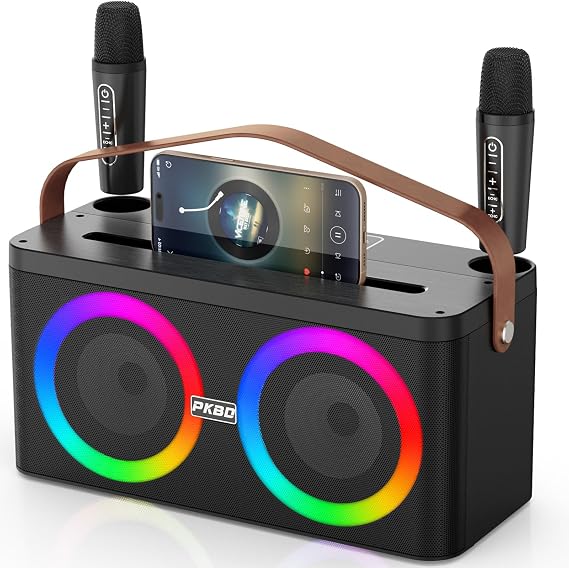 Karaoke Machine with Phone/Pad Holder for Home & Party