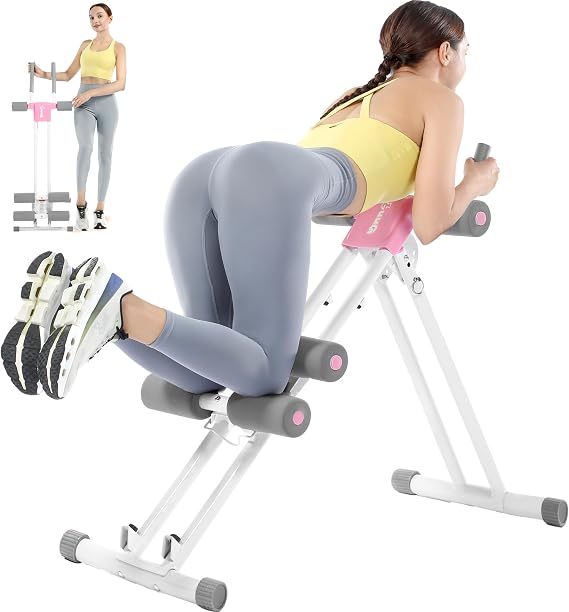 GuuG Abdominal Machine, Abdominal Equipment, Muscle Training, Abs, Abs Training: Abdominal Trainer, Abdominal Roller, Ab Roller, Diet Equipment, Multi-functional, 5-level Height Adjustment, Foldable