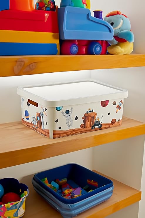Smartware Stafi Pattern Multi-Purpose Lid Box 12 LT SPACE