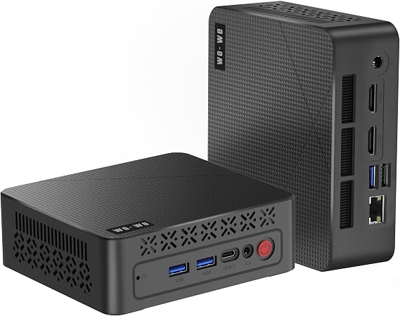 wo-we Mini PC AMD 3500U(Beat N150/N100/4300U) 8GB RAM 256GB SSD 4C/8T 4K Triple Display HDMI&Type-C,USB3.2 Silent Heat Dissipation Mini Desktop Computer forHome Theater Office Business Education