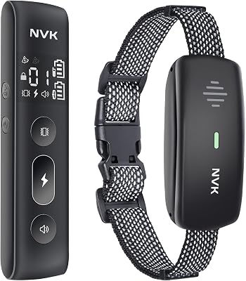 NVK Dog Shock Collar, 2023 Upgrade Electric Dog Training Collar with Remote for Medium Large Dogs, Rechargeable Shock Collar with 3 Training Modes, Security Lock, Range up to 1600Ft