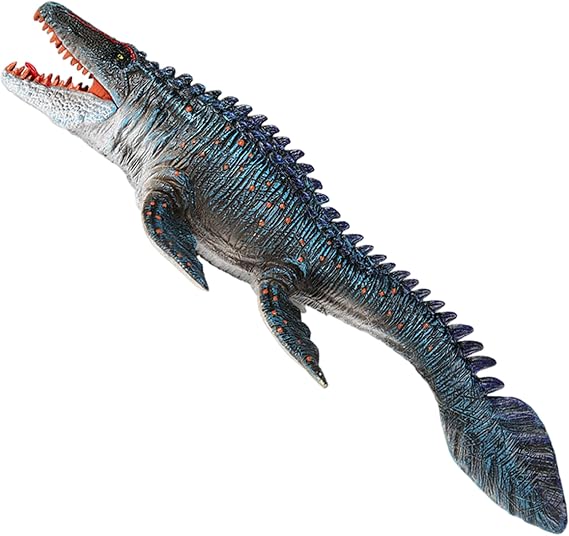 Mosasaurus Toy - Realistic Plastic Dinosaur with Movable Mouth & Sharp Teeth, 13x5x2 Educational for Kids
