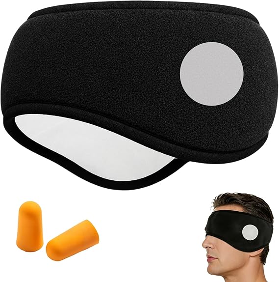 Eye Ear Muffs for Sleeping 2 in 1 Sleep Eye Mask with Noise Reduction