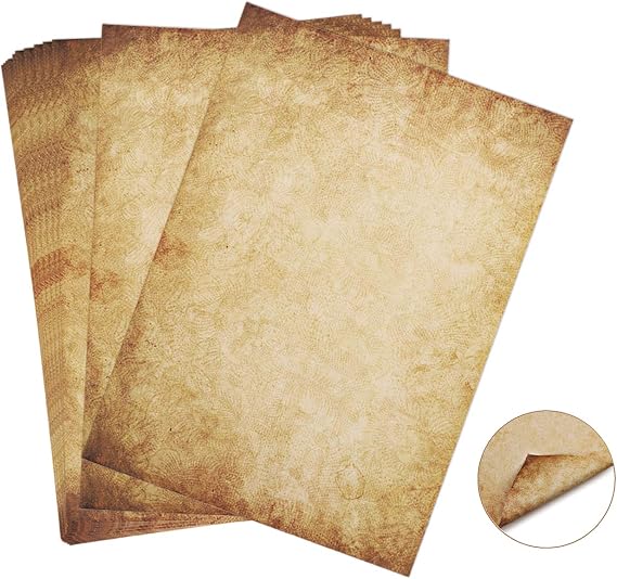 60 Sheets Writing Paper Design Paper Old Look DIN A4 100 g/m² Absofine DIY Offset Printing