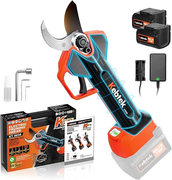 Kebtek 35mm/1.4" Professional Cordless Electric Pruning Shears