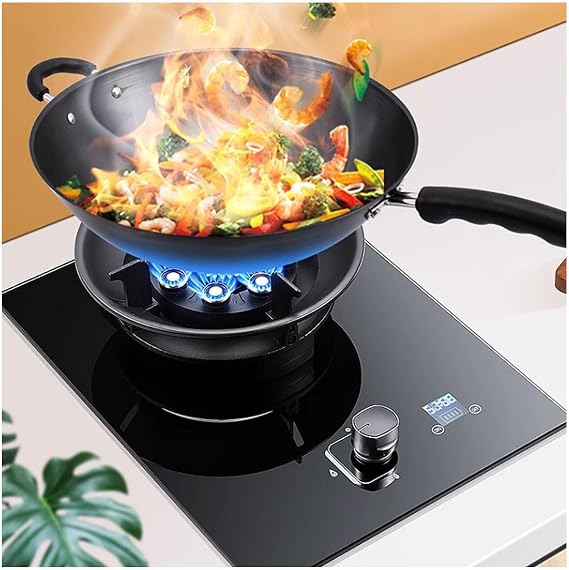 Gas Stove,Liquefied Gas Tempered Glass Single Stove,Desktop Embedded Dual-purpose,Suitable for Home,Heat Load 5.2KW/17742.4BTU, 54768