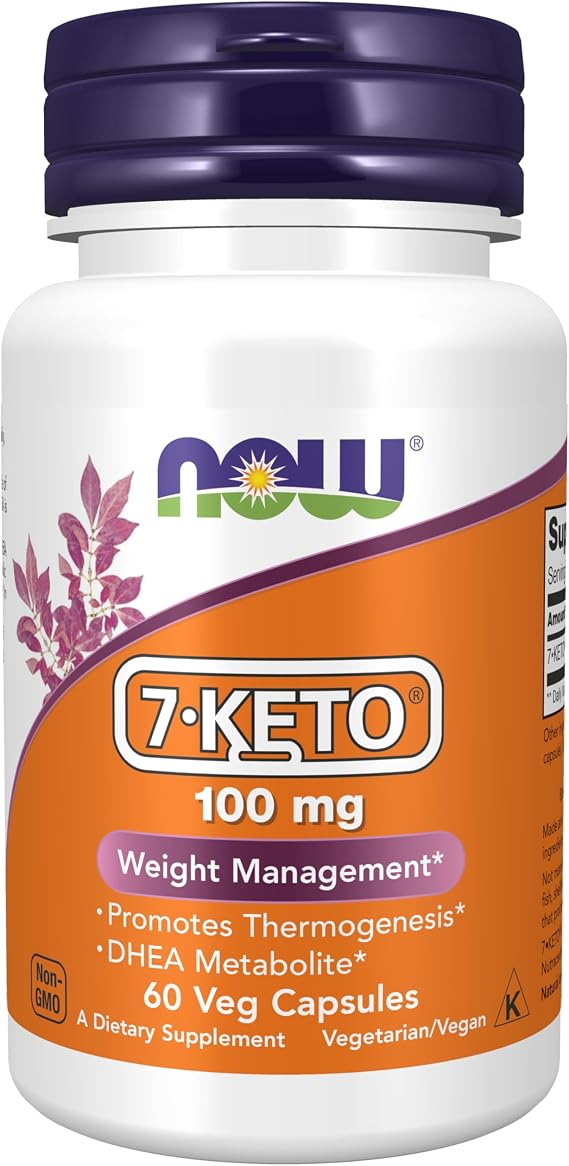 NOW Supplements, 7-Keto (DHEA Acetate-7-one) 100 mg, 60 Veg Caps