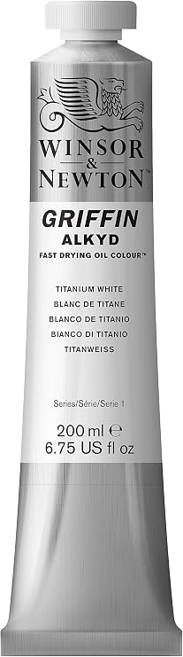 Winsor & Newton Griffin Alkyd Fast Drying Oil Paint, 200ml, Titanium White