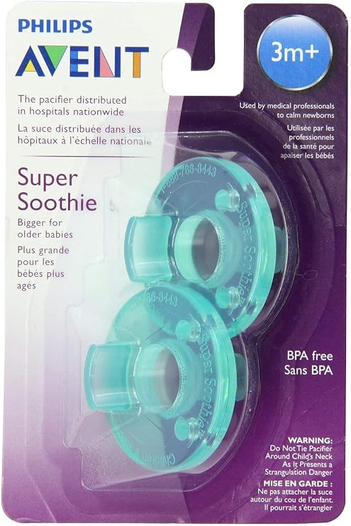 Philips Avent BPA Free Soothie Soothie Pacifier for 3 months to 3 m+ Parallel Import Goods, Green, Set of 2