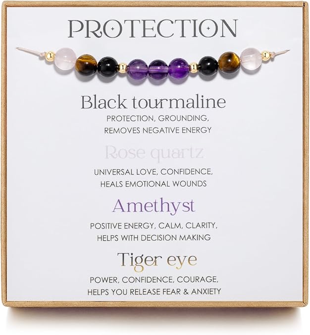 NOURISHLOV Empath Protection Bracelet, Energy Protection Gifts, Healing Bracelet for Women, Emotiona Support Bracelets, Protection Gift For Her, Spiritual Bracelet, Christmas Jewelry