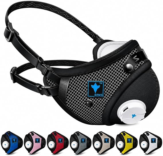 RZ Mask RZM3 - Patented Dust Mask w/ 99.9% Carbon Filtration, Anti Fogging, 360 Seal with 3 Straps, 50% Better Breathability