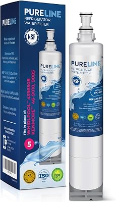 Pureline EDR5RXD1, 4396508 Replacement for Whirlpool 4396508, EDR5RXD1, EveryDrop Filter 5, Refrigerator Water Filter - Reduces Bad Taste & Odor