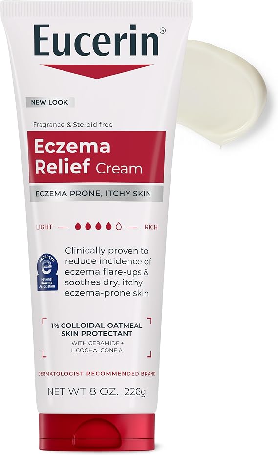 Eucerin Vücut kremi, egzama, rölyef, 8 ons