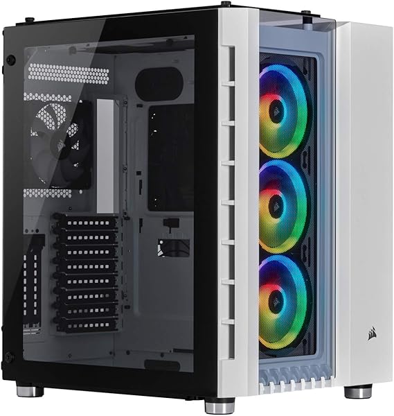 CORSAIR Crystal Series 680X RGB High Airflow Tempered Glass ATX Smart Case, White