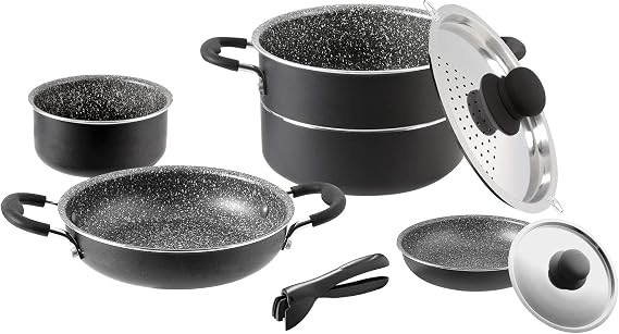Brunner Camping Tableware and Cookware Set Pirate 7+1 Diameter 20 cm Aluminium