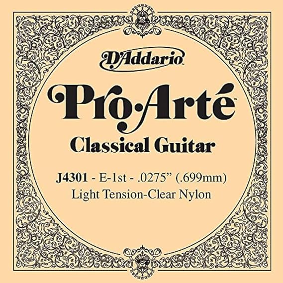 D'Addario J4301 Pro-Arte Nylon Classical Guitar Single String, Light Tension, First String
