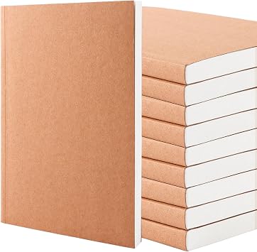 10 Pack A5 Journal Refill 5.5 x 8.2, A5 Notebook Inserts, Refillable Notebook Inserts, Journal Inserts for Office School Writing Supplies, 128 Sheets / 256 Pages Ruled Lined