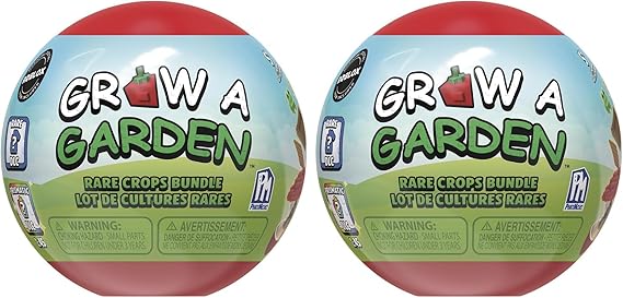 Grow A Garden - Rare Crops Bundle - Series 1 - Mini Surprise Sphere Bundle - Includes DLC Code Redeemable on Roblox - Officially Licensed Construction Set by PhatMojo (Pack of 2)