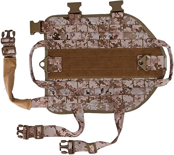Tactical Scorpion Gear Dog Training Vest Harness with Two Handles and Mesh Padding