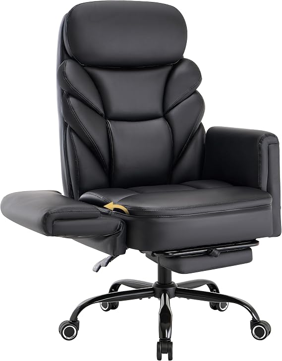 Big and Tall Office Chair, Reclining High Back Criss Cross Desk Chair