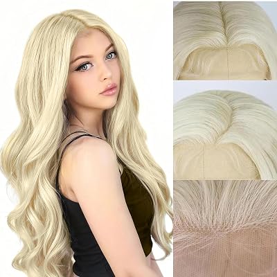 SUKRI 613 134 Synthetic Lace Front Wig -26 Inch Long Wavy Blonde Wig for women,Heat Resistant Synthetic Hair,Natural Looking For Daily Party Use
