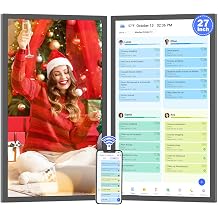 27" Smart Digital Calendar for-Family-Business-Planner - Electronic Wall Calendar for Business Chore Chart, Touchscreen Display for Family Schedules, Star Rewards, Desk Mountable, Gifts for Mom Dad