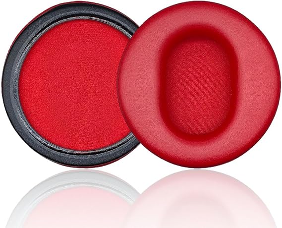 100 MM Replacement Ear Pads for AKG Headphone K52 K72 K92 K240 K241 K242 K271 K272 K340 K551 K553 M220 Non Wrinkled Earpads. (Red)