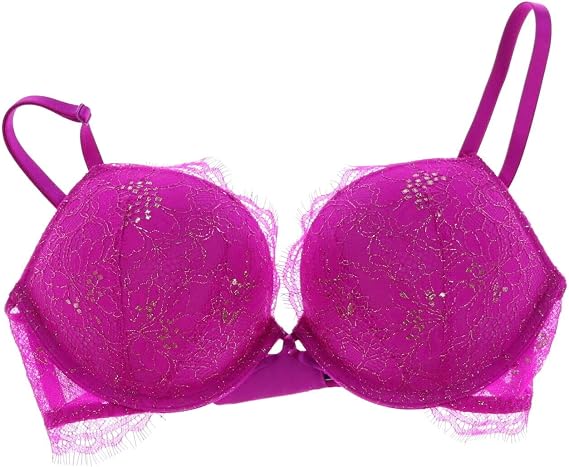 Victoria's Secret Bra Bombshell Add 2 Cups Shimmer Lace (32D, Magenta)