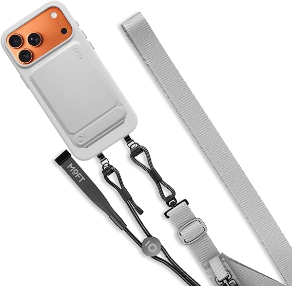 MOFT MOVAS Snap Case for iPhone 17 Pro Max Misty Cove & Phone Tripod Stand Misty Cove & Adjustable Phone Lanyard
