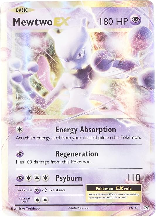 Mewtwo-EX - 52/108 - Holo Rare ex