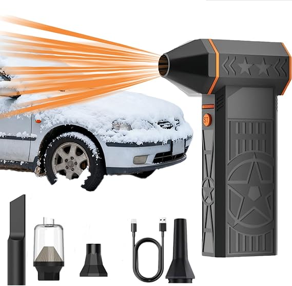 5000w Thermal Snow Blower, Portable Thermal Blower for Dust Removal, Drying & Cleaning (Black)